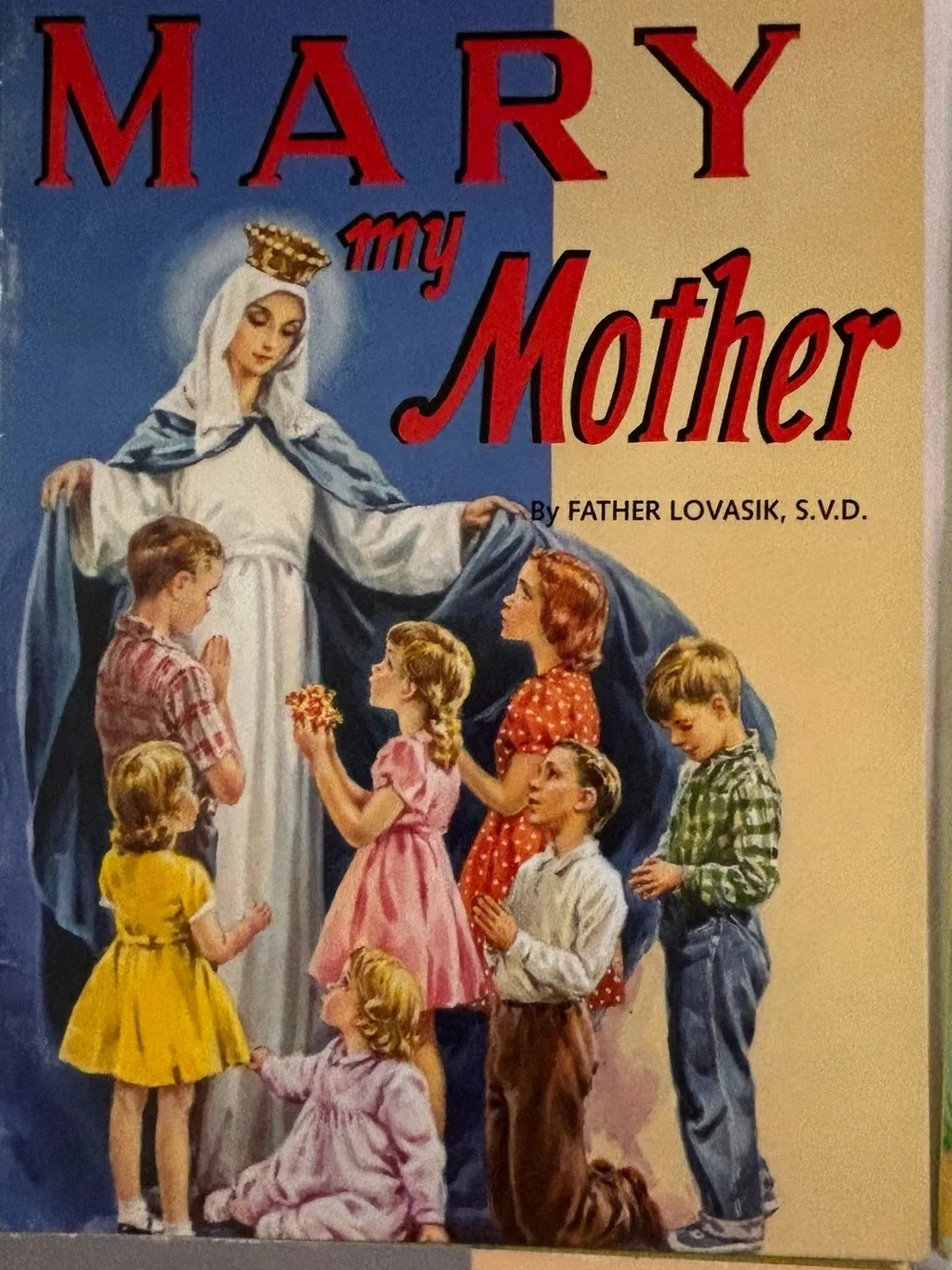Religious Storybook Set of 4- Mary My Mother & More (Blue, Yellow, Cream, Brown)